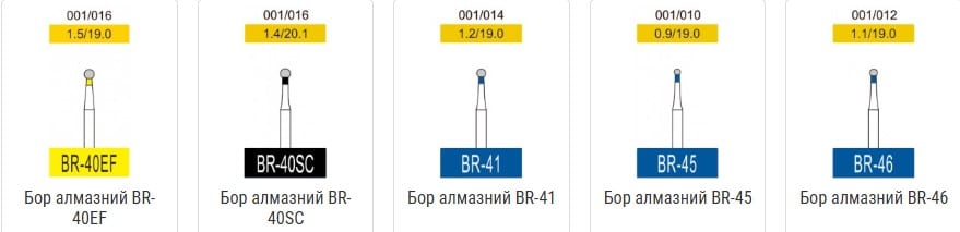 Бори алмазні Cані, 3 шт. Sani