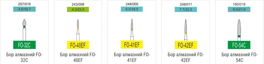 Бори алмазні Cані, 3 шт. Sani