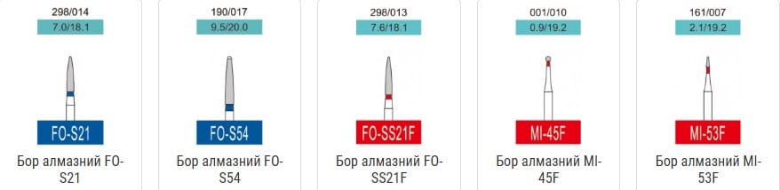 Бори алмазні Cані, 3 шт. Sani