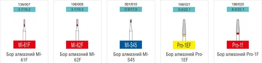 Бори алмазні Cані, 3 шт. Sani