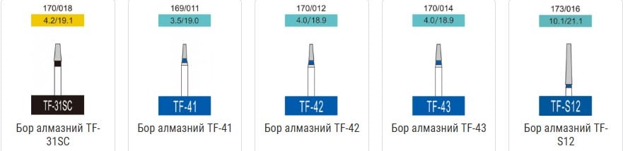 Бори алмазні Cані, 3 шт. Sani