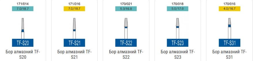 Бори алмазні Cані, 3 шт. Sani