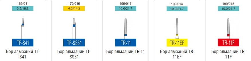 Бори алмазні Cані, 3 шт. Sani