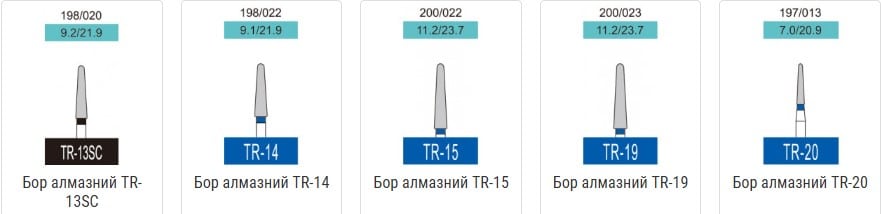 Бори алмазні Cані, 3 шт. Sani