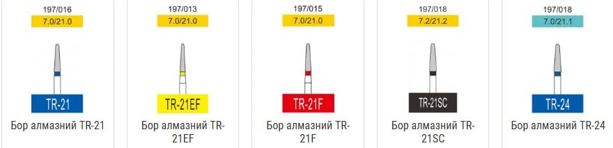 Бори алмазні Cані, 3 шт. Sani