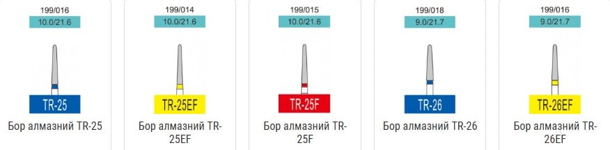 Бори алмазні Cані, 3 шт. Sani