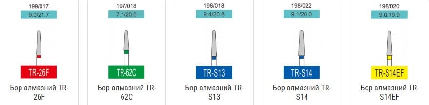 Бори алмазні Cані, 3 шт. Sani